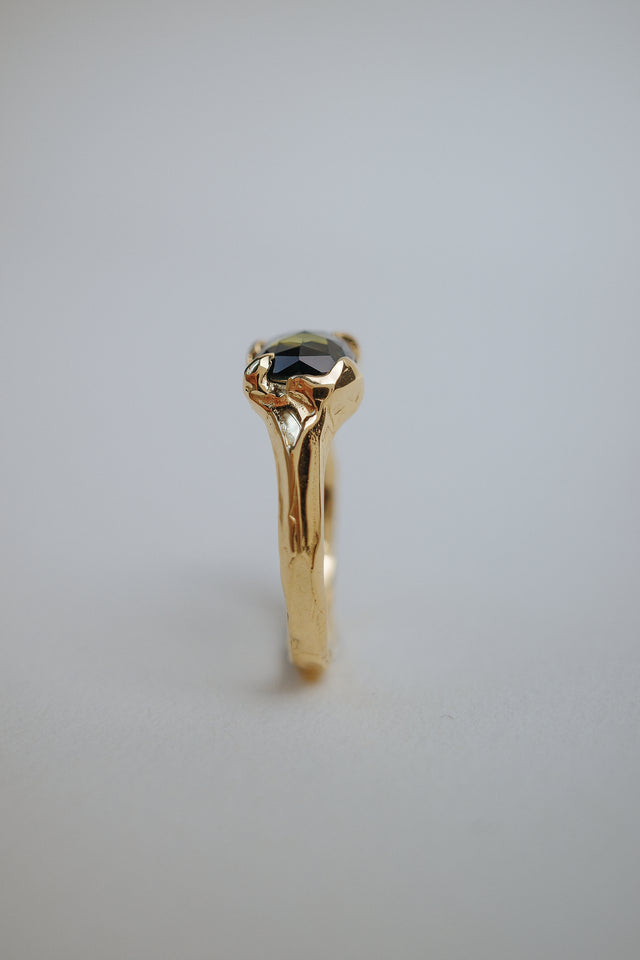 Organic Claw Sapphire Signet Ring