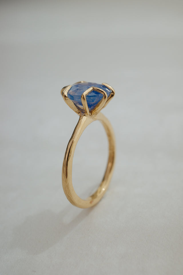 Sapphire Lotus Ring