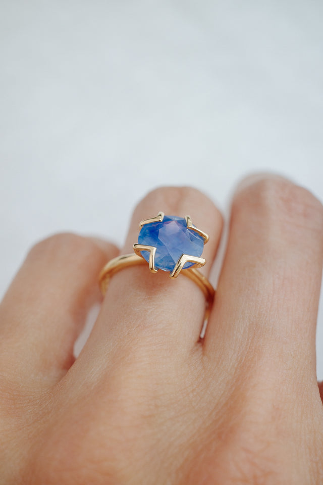 Sapphire Lotus Ring