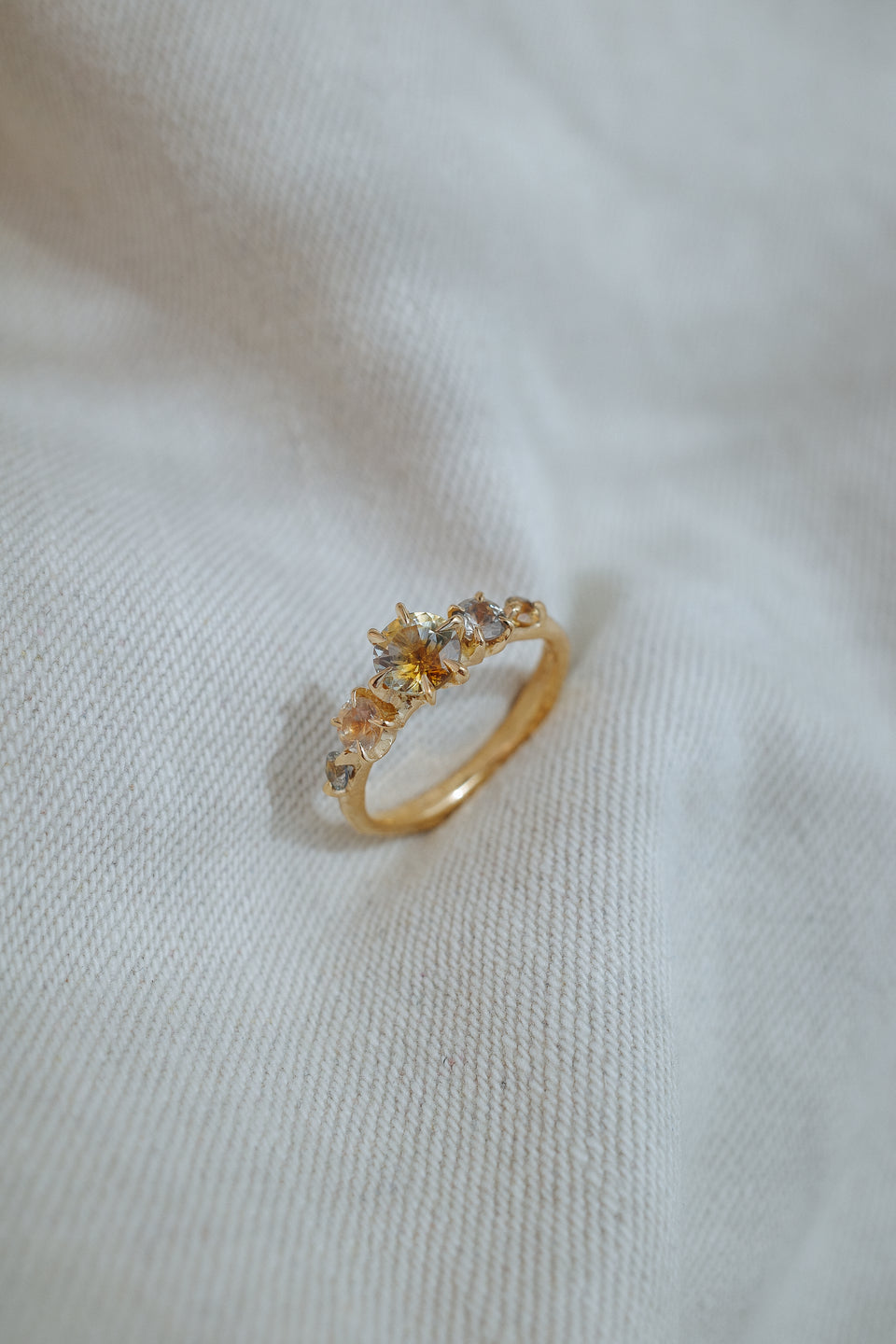 Five Stone Montana Sapphire Ring