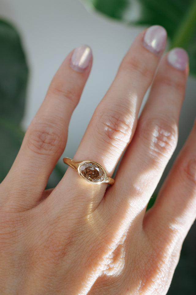 Champagne Diamond Signet