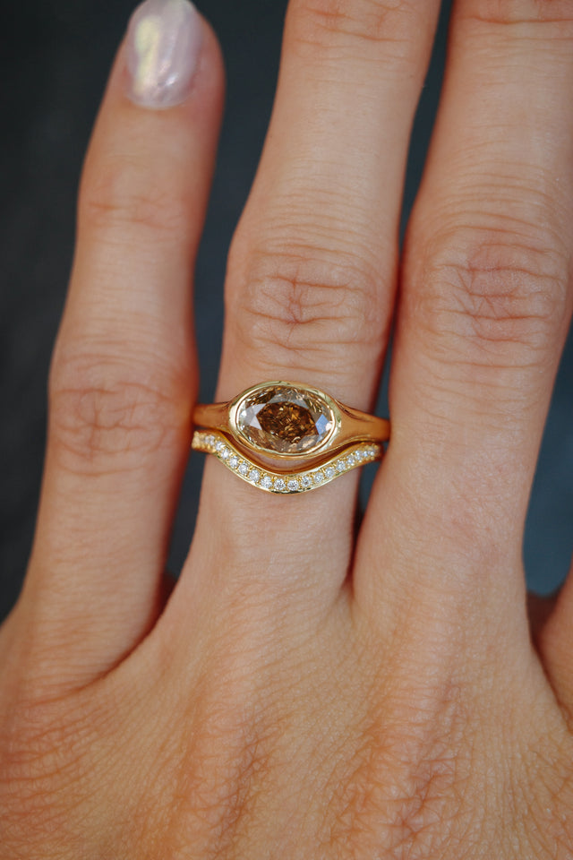 Champagne Diamond Signet