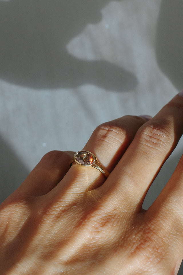 Champagne Diamond Signet