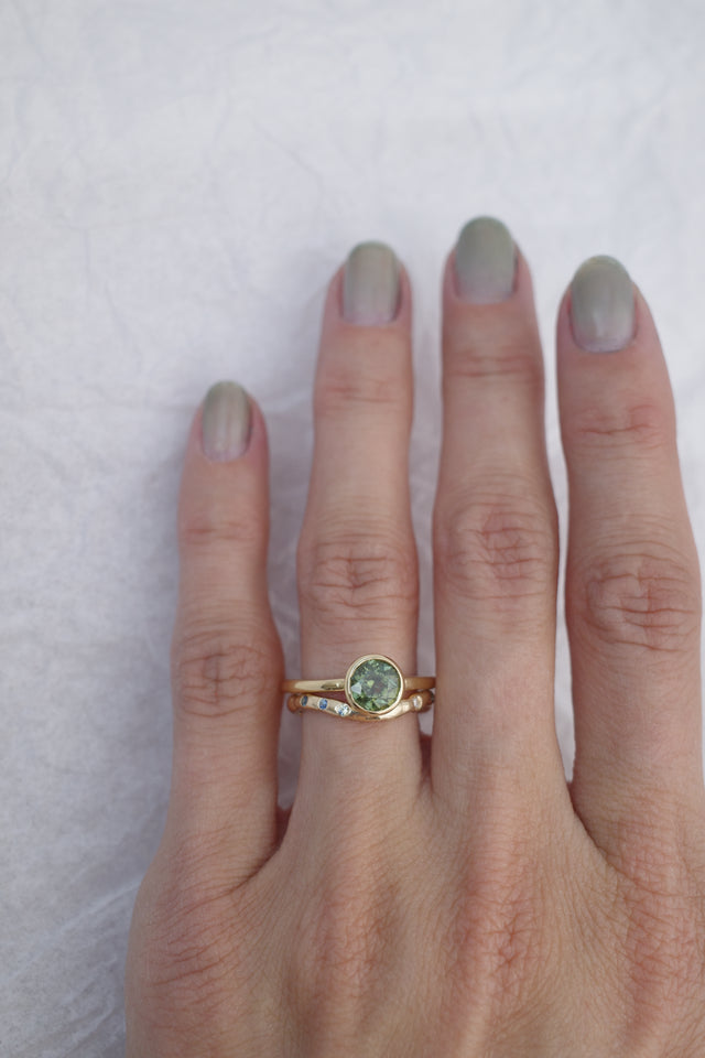 Bezel Sapphire Solitaire