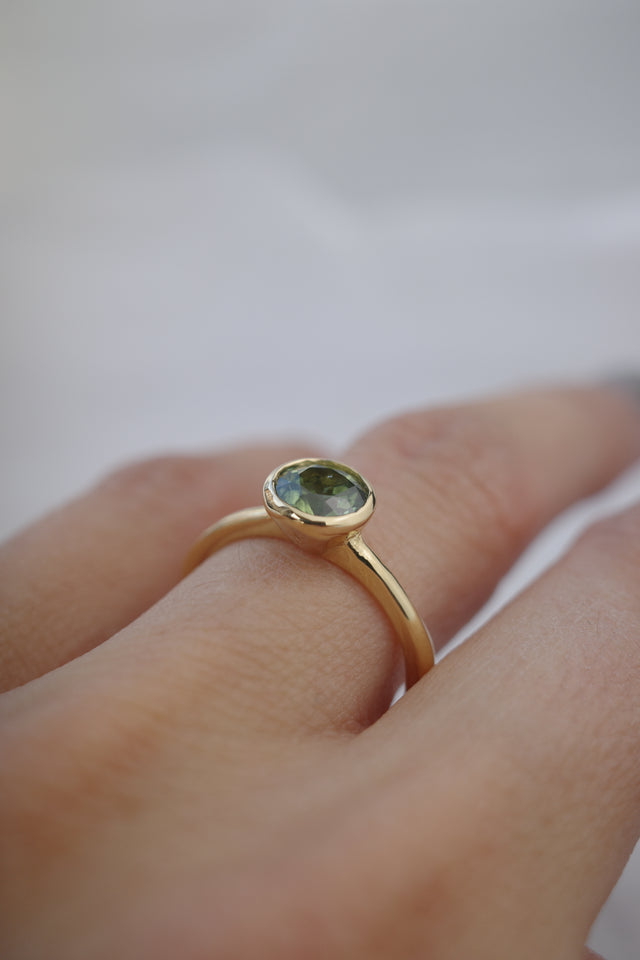 Bezel Sapphire Solitaire