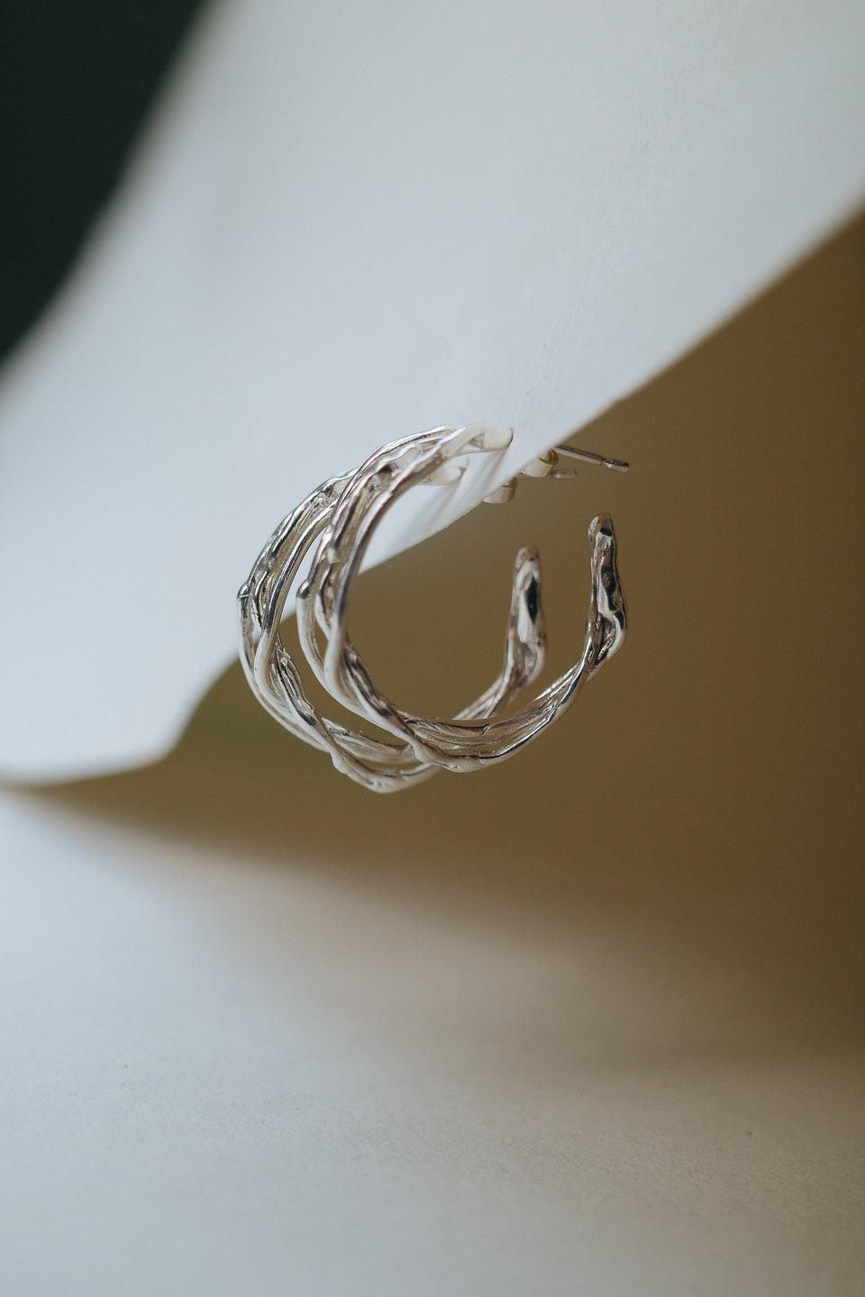 Silver Wire Hoop Earring