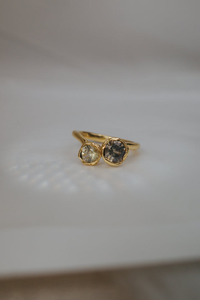 Sapphire Two Stone Ring