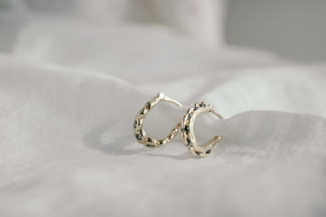 Sapphire Hoop Earrings