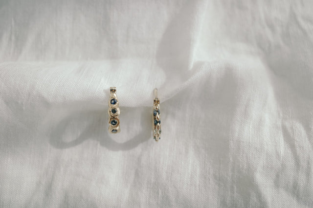 Sapphire Hoop Earrings