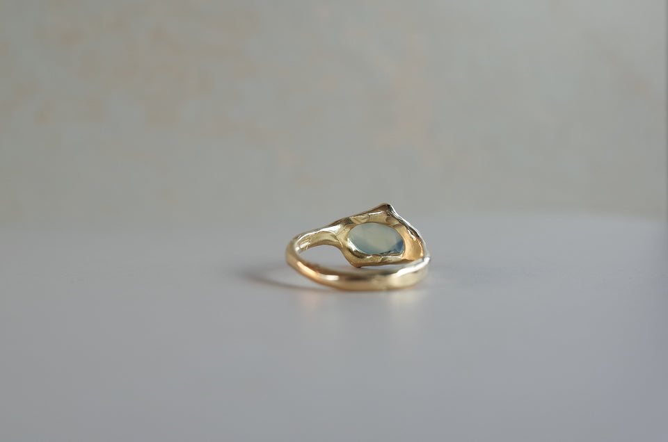 Sapphire Slice 18k Gold Ring