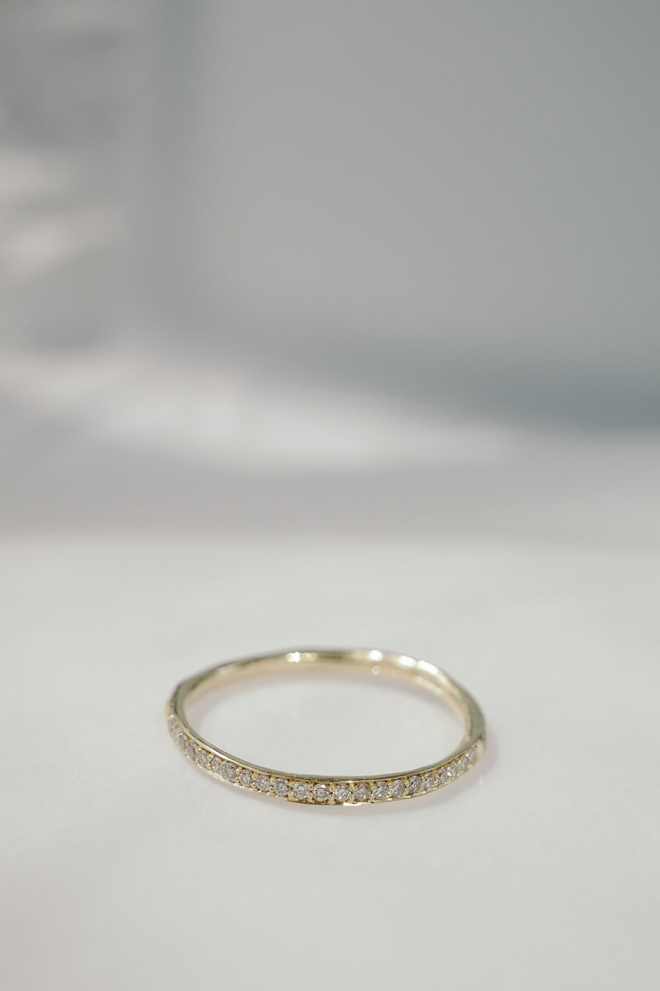 Pavé Ring in Fairmined Gold with Champagne Diamonds