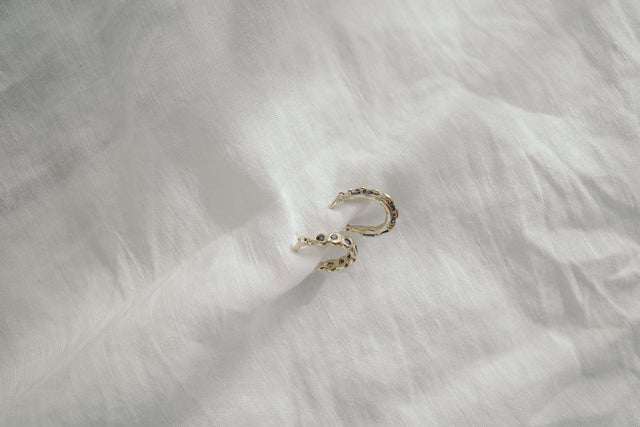 Sapphire Hoop Earrings
