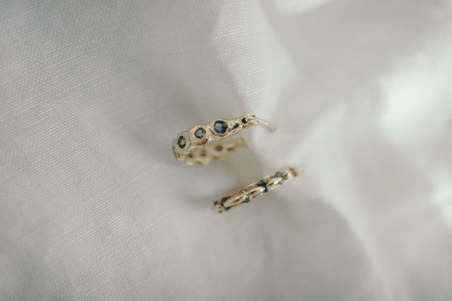 Sapphire Hoop Earrings