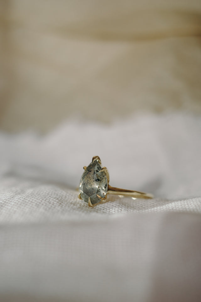 Talon Claw Pear Diamond Solitaire