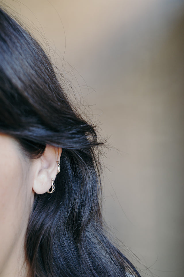 Sapphire Hoop Earrings