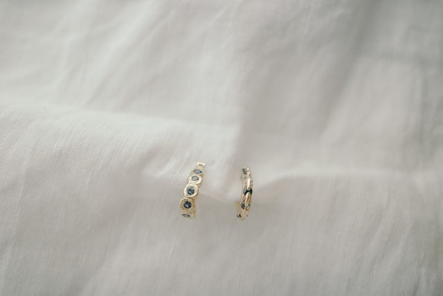 Sapphire Hoop Earrings
