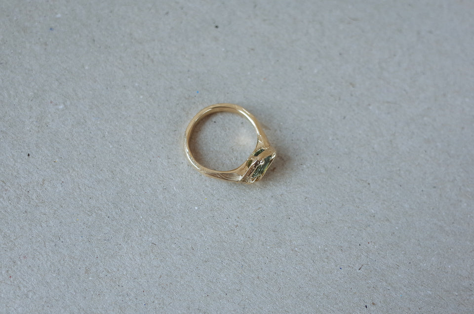 Floating Rough Sapphire Ring