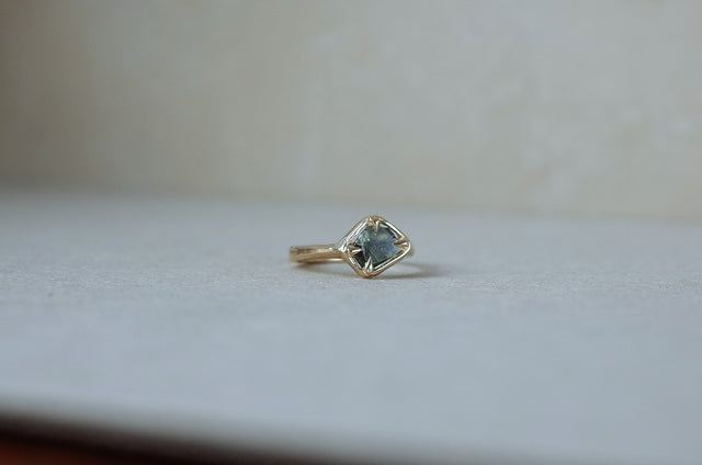 Floating Rough Sapphire Ring