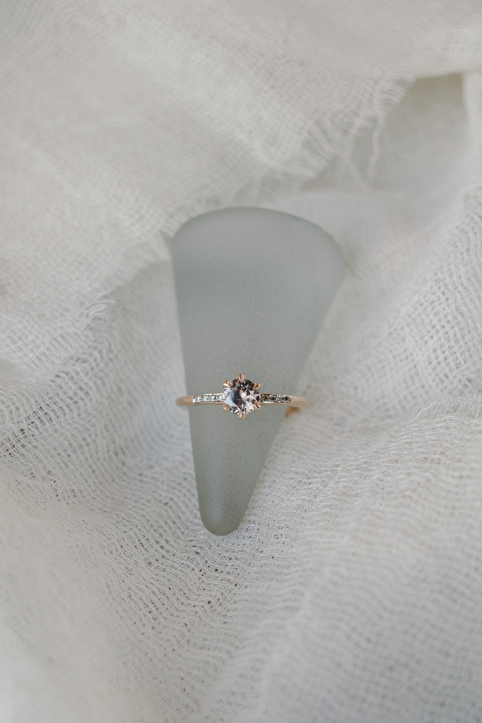 Six Prong Pavé Ring