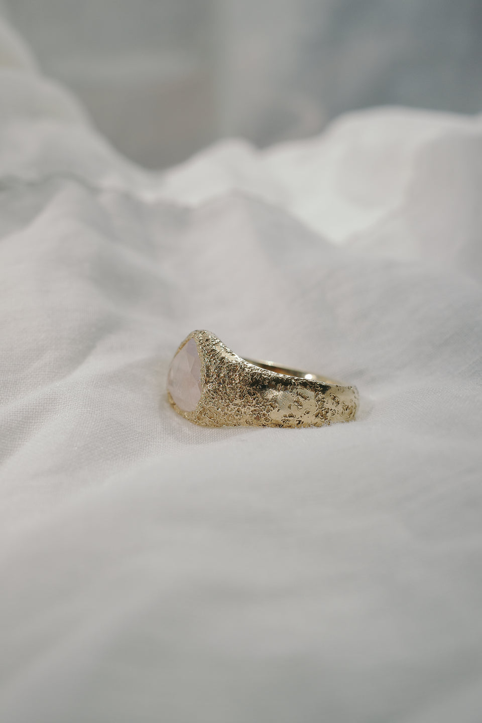 Pear Diamond Signet Ring